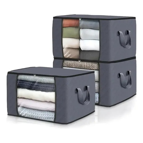 Caja Organizadora de Tela con Visor (3 unidades)