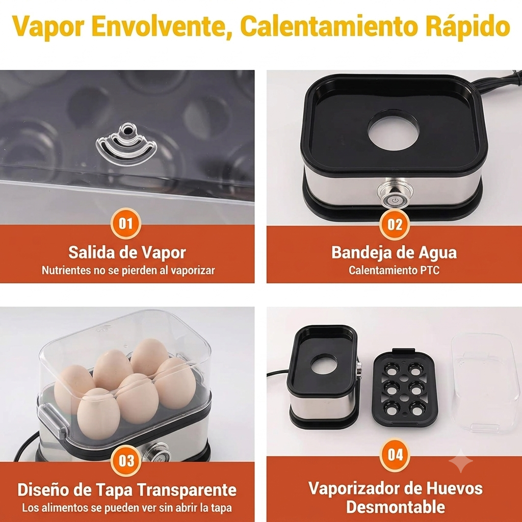 Cocedor Eléctrico Huevos Compacto